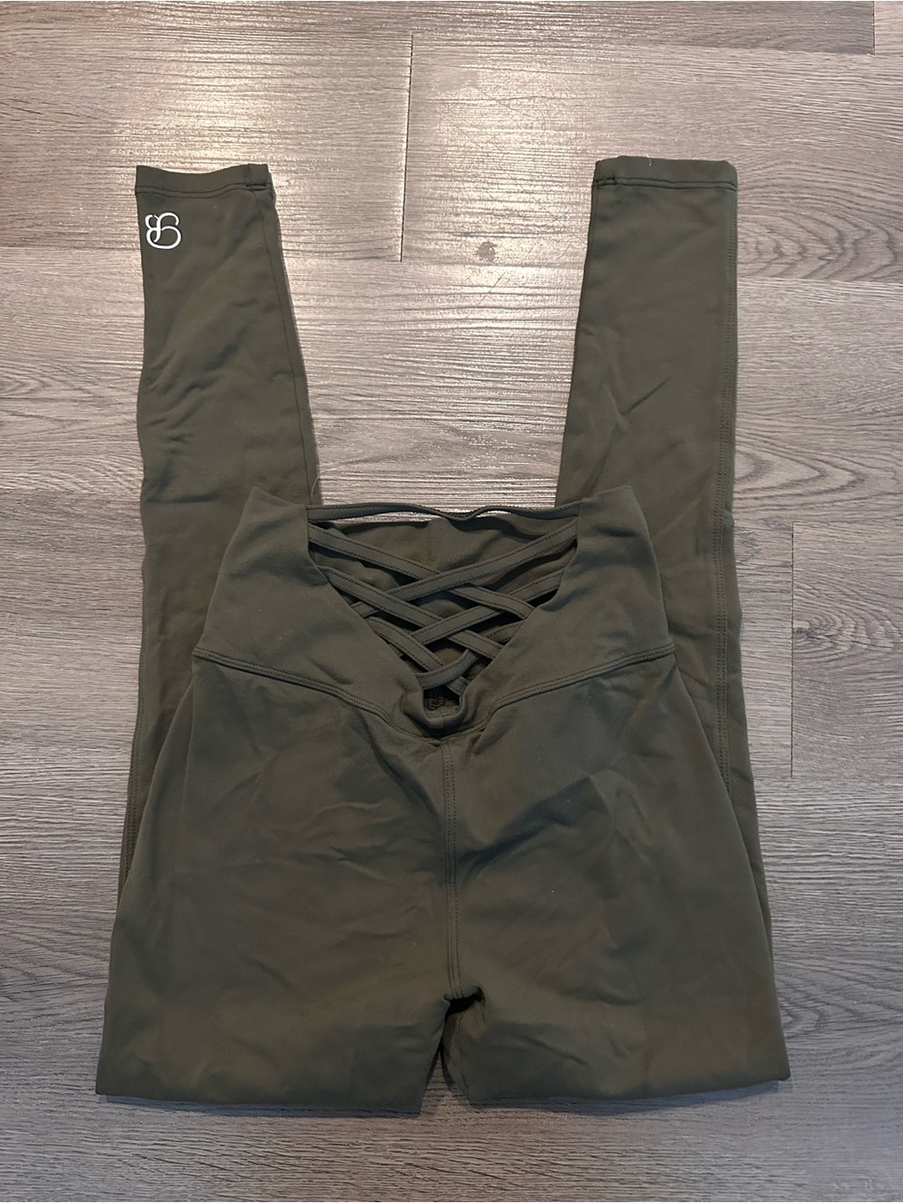 Bombshell sportswear Olive Green Crisscross Back Leggings